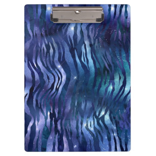Zebrastreifen Leuchtender Stern Blaue Sternennacht Klemmbrett