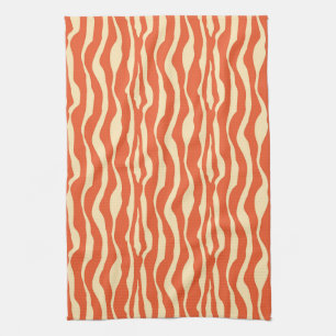 Zebrastreifen - Mandarin und leichte Orange Küchentuch