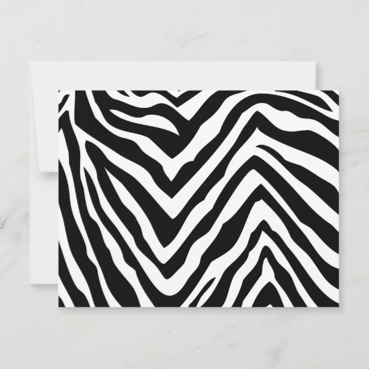 Zebrastreifen mit schwarzem und rosafarbenem Zebra Mitteilungskarte (Rückseite)