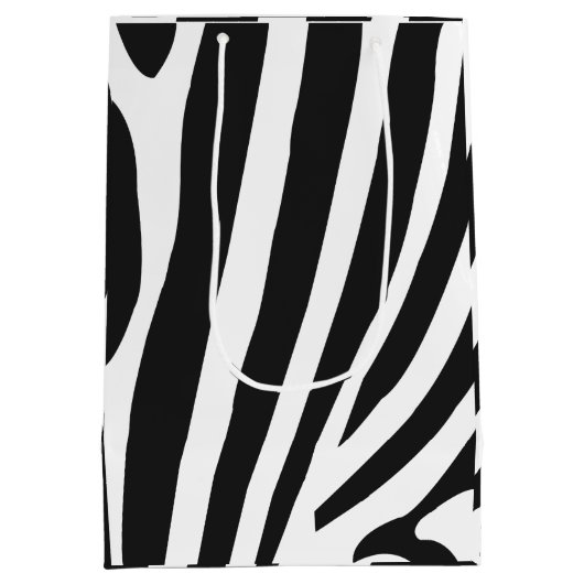Zebrastreifen-Muster Mittlere Geschenktüte (Rückseite)