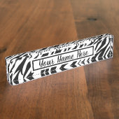 Zebrastreifen Namensplakette (Seite)