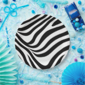 Zebrastreifen Pappteller (Party)