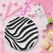 Zebrastreifen Pappteller (Party)
