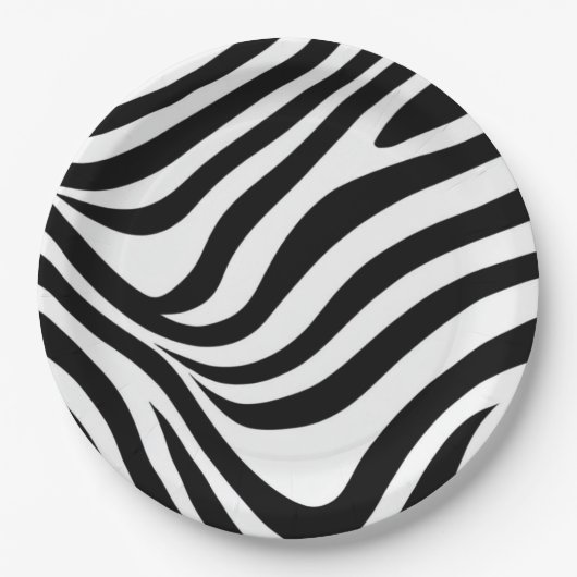 Zebrastreifen Pappteller (Vorderseite)