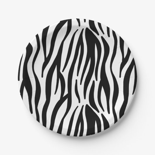 Zebrastreifen Pappteller (Vorderseite)