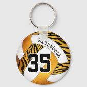Zebrastreifen personalisierte Volleyball Schlüsselanhänger (Rückseite)