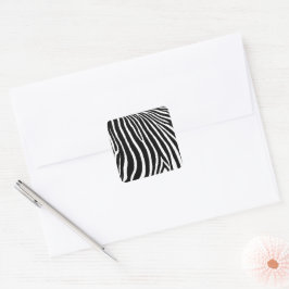 Zebrastreifen quadratischer aufkleber