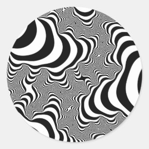 Zebrastreifen Runder Aufkleber