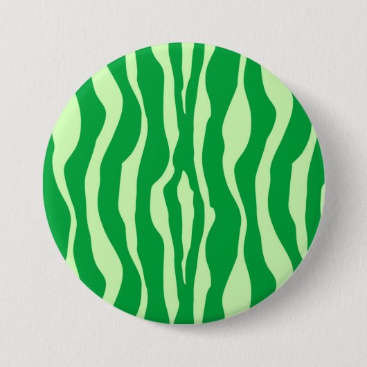 Zebrastreifen - Schatten des Limonen Grüns Button (Vorderseite)