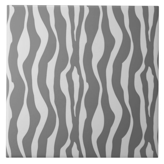 Zebrastreifen - Schatten von Grau Fliese (Vorderseite)