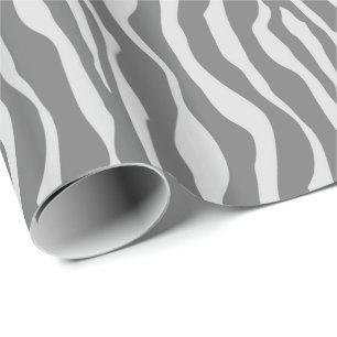 Zebrastreifen - Schatten von Grau Geschenkpapier