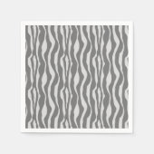 Zebrastreifen - Schatten von Grau Serviette (Vorderseite)