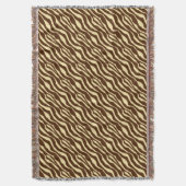 Zebrastreifen - Schokolade braun und Camel Tan Decke (Vorderseite Vertikal)