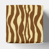 Zebrastreifen - Schokolade braun und Camel Tan Geschenkschachtel (Oben)