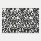 Zebrastreifen, schwarz und weiß, heißrosa geschenkpapier set (Vorderseite)
