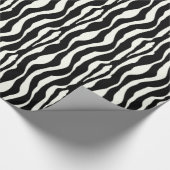 Zebrastreifen - Schwarz-Weiß Geschenkpapier (Ecke)