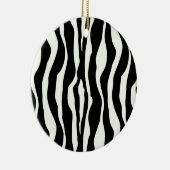Zebrastreifen - Schwarz-Weiß Keramik Ornament (Rechts)
