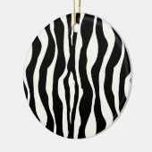 Zebrastreifen - Schwarz-Weiß Keramik Ornament (Links)