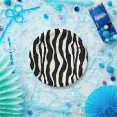 Zebrastreifen - Schwarz-Weiß Pappteller (Party)
