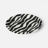 Zebrastreifen - Schwarz-Weiß Pappteller (Schrägansicht)