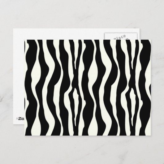 Zebrastreifen - Schwarz-Weiß Postkarte (Vorne/Hinten)