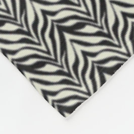 Zebrastreifen Schwarz Weiß Wilde Safari Fleecedecke