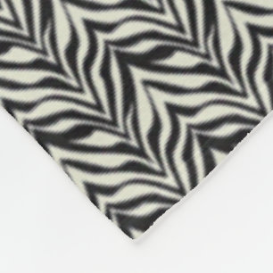 Zebrastreifen Schwarz Weiß Wilde Safari Fleecedecke