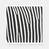 Zebrastreifen, schwarz-weiße Streifen. Serviette (Vorderseite)