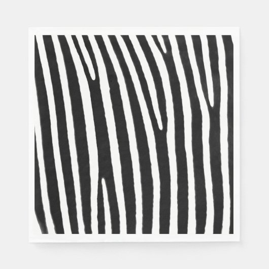 Zebrastreifen, schwarz-weiße Streifen. Serviette (Vorderseite)