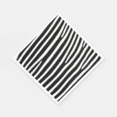 Zebrastreifen, schwarz-weiße Streifen. Serviette (Ecke)