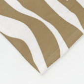 Zebrastreifen - Taupe Tan und White Fleecedecke (Ecke)