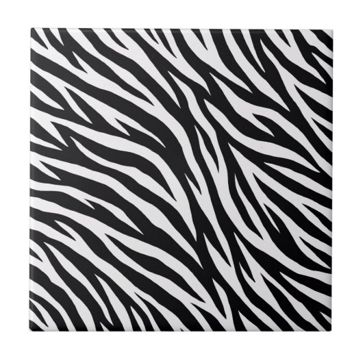 Zebrastreifen Tiermuster Fliese (Vorderseite)