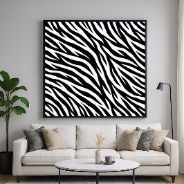Zebrastreifen Tiermuster Poster
