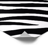 Zebrastreifen Tiermuster Poster (Ecke)