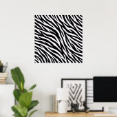 Zebrastreifen Tiermuster Poster (Heimbüro)