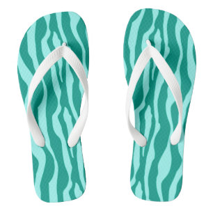 Zebrastreifen - Türkis und Aqua Badesandalen
