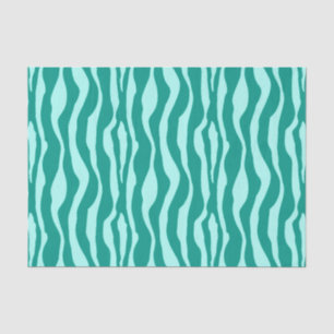 Zebrastreifen - Türkis und Aqua Seidenpapier