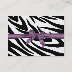 Zebrastreifen und Lila Flachbandsitzkarte Platzkarte
