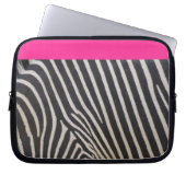 Zebrastreifen und rosa laptopschutzhülle (Vorderseite)