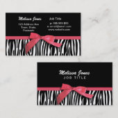 Zebrastreifen und rote Bandgraphik Visitenkarte (Vorne/Hinten)