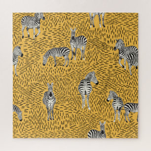 Zebrastreifen: von Hand gezeichnet nahtloser Hinte Puzzle