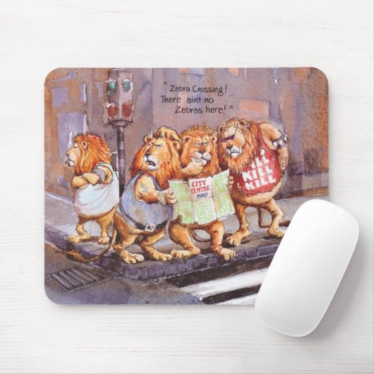 Zebraüberfahrt Mousepad (Mit Mouse)