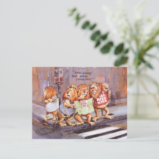 Zebraüberfahrt Postkarte (Stehend Vorderseite)