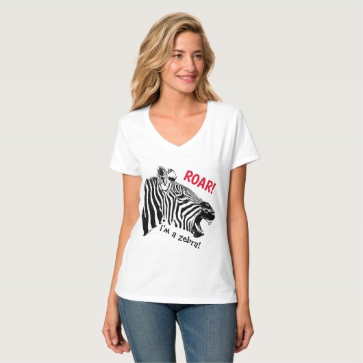 Zebraversion T-Shirt (Vorderseite Vollansicht)