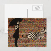 Zebrawanderung Postkarte (Vorne/Hinten)