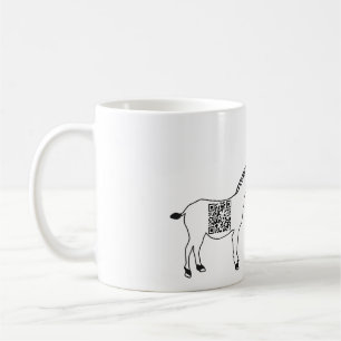 ZEBRE HUMOUR CODE QR DROL KAFFEETASSE