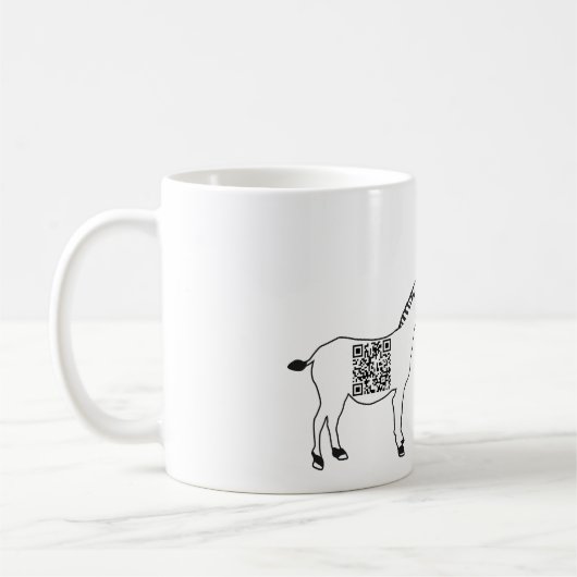 ZEBRE HUMOUR CODE QR DROL KAFFEETASSE (Links)