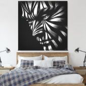 Zebrine Leinwanddruck (Insitu (Schlafzimmer))