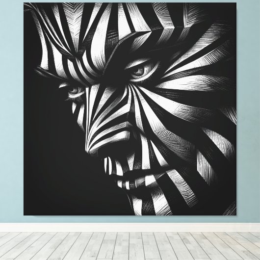 Zebrine Leinwanddruck (Insitu (Holzboden))