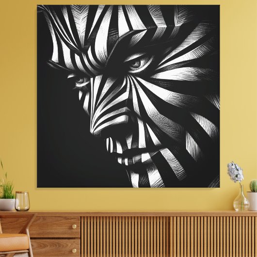 Zebrine Leinwanddruck (Insitu (Wohnzimmer))